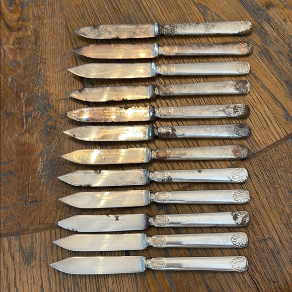 Elegant Silver Fruit Knife Set